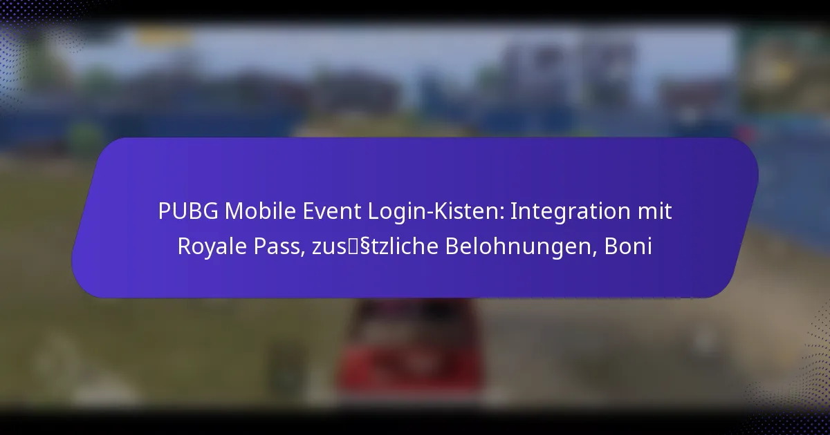PUBG Mobile Event Login-Kisten: Integration mit Royale Pass, zusätzliche Belohnungen, Boni
