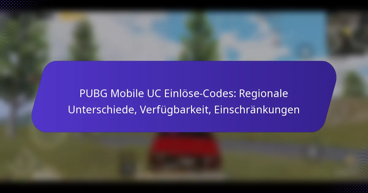 PUBG Mobile UC Einlöse-Codes: Regionale Unterschiede, Verfügbarkeit, Einschränkungen