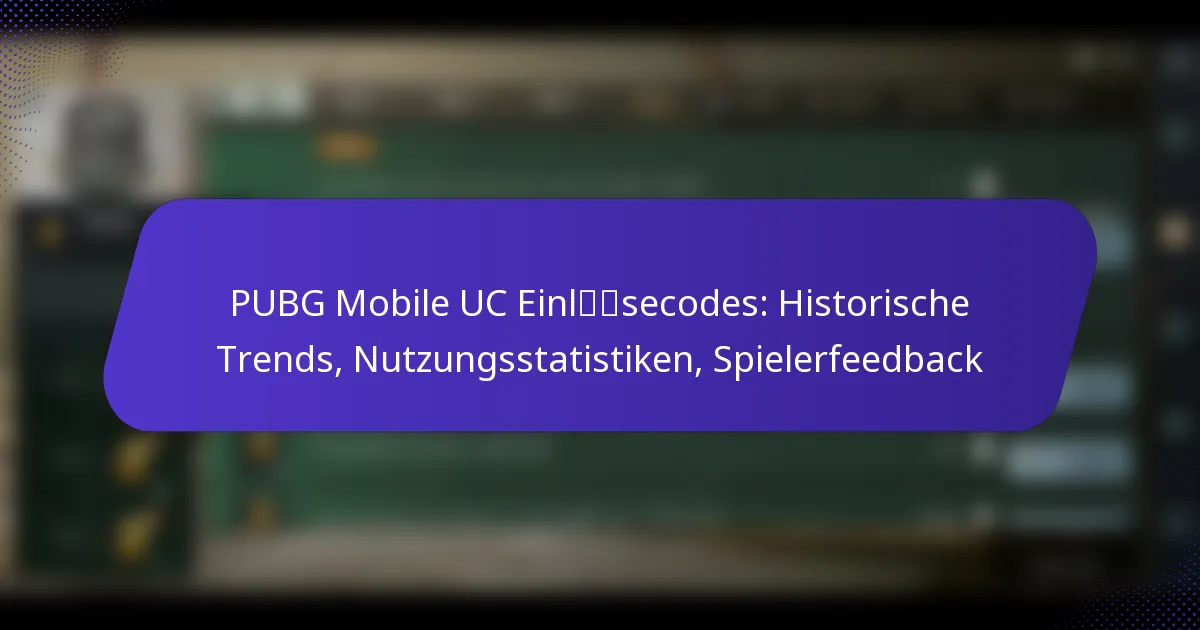 PUBG Mobile UC Einlösecodes: Historische Trends, Nutzungsstatistiken, Spielerfeedback