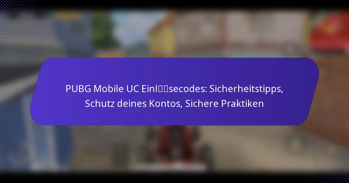 PUBG Mobile UC Einlösecodes: Sicherheitstipps, Schutz deines Kontos, Sichere Praktiken