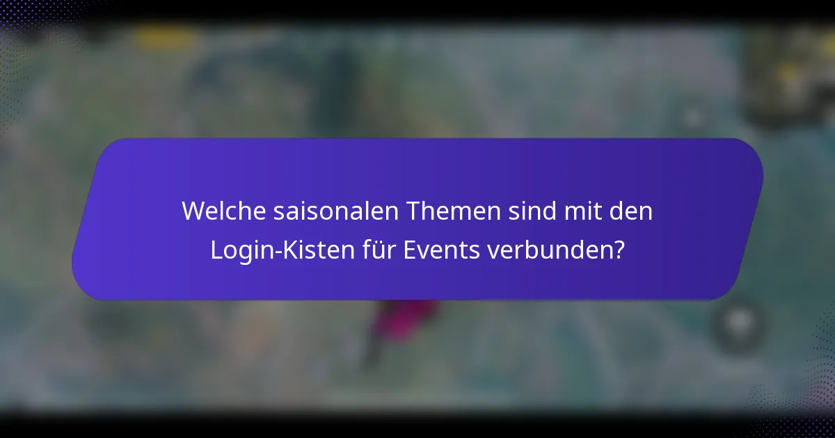 Welche saisonalen Themen sind mit den Login-Kisten für Events verbunden?