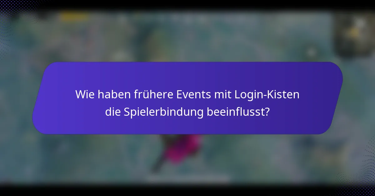 Wie haben frühere Events mit Login-Kisten die Spielerbindung beeinflusst?